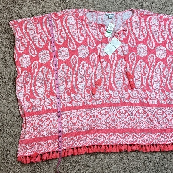 NWT Tommy Bahama Paisley Palace Linnea Poncho, Tutti Frutti - Picture 7 of 14